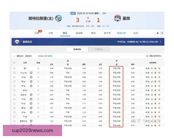 世界杯竞猜赔率对比分析与投注策略详解助您精准预测赛事结果